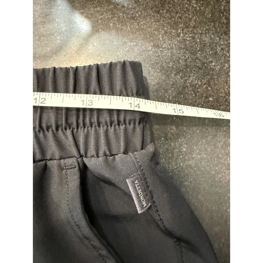 Mondetta Jogger Pants Medium Black Performance Luxury Drawstring Athleisure Chic